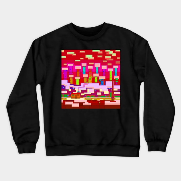 Snowy neon cube plain Crewneck Sweatshirt by KO-of-the-self